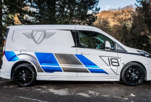 Here is a photo of the side of a Ford Transit Connect with the "xclusive Bodykit" Attached