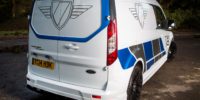 Here is a photo of the rear of the Ford Transit Connect with the "xclusive Bodykit" Attached