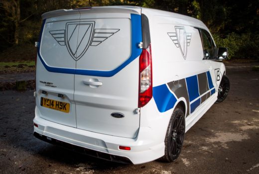 Here is a photo of the rear of the Ford Transit Connect with the "xclusive Bodykit" Attached