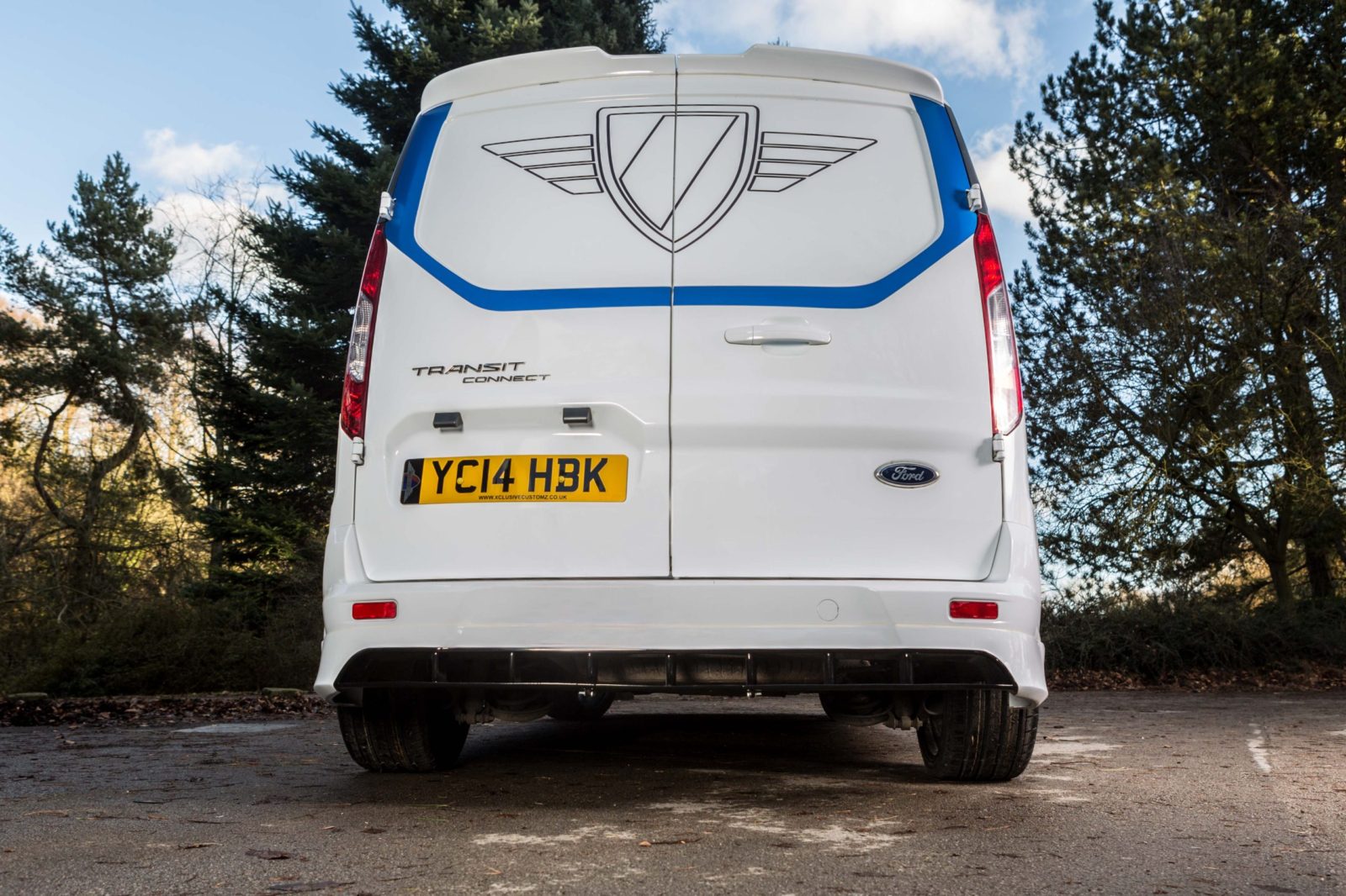 Here is a photo of the rear of the Ford Transit Connect with the "xclusive Bodykit" Attached